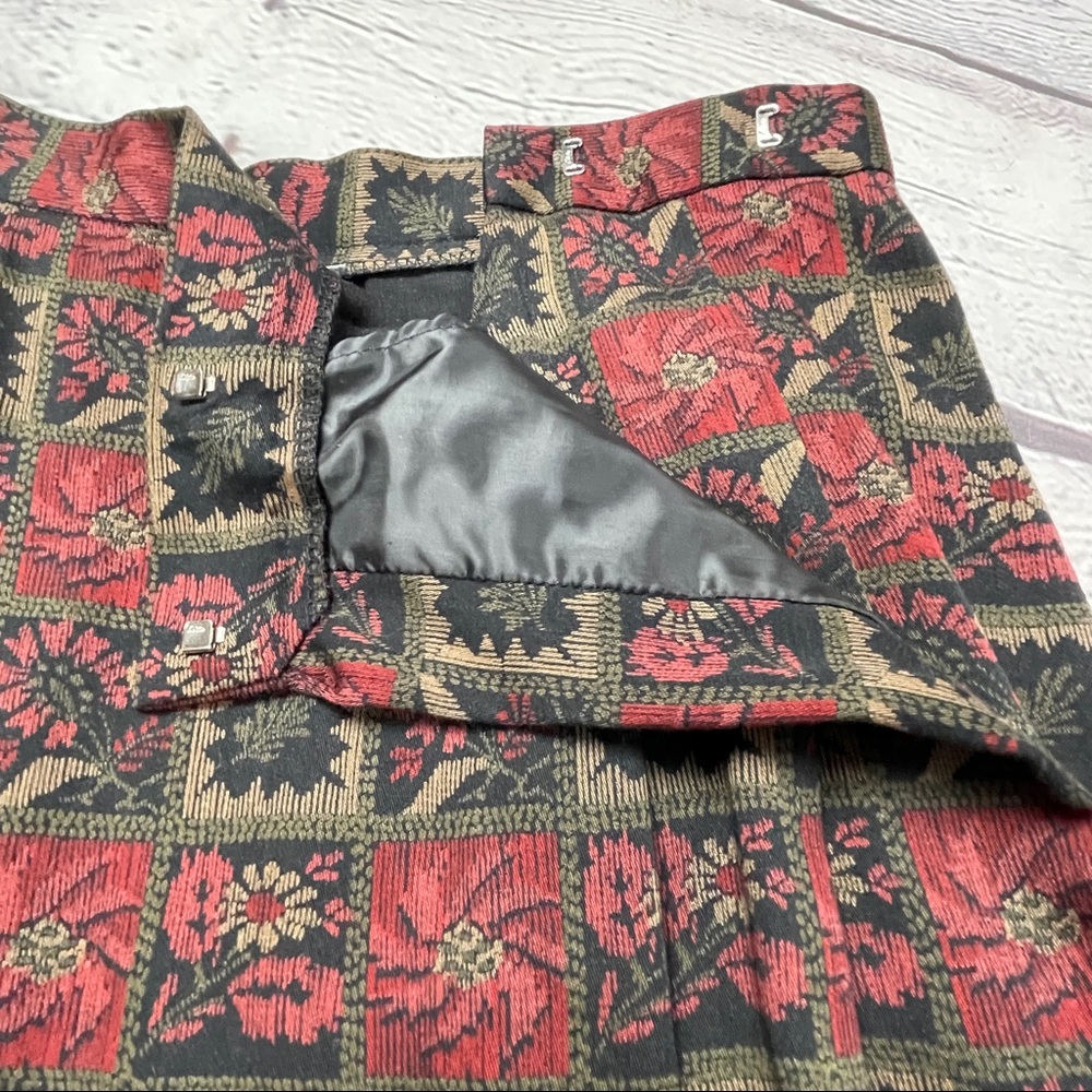 DONCASTER unique vintage boho pleated midi skirt - Picture 5 of 12
